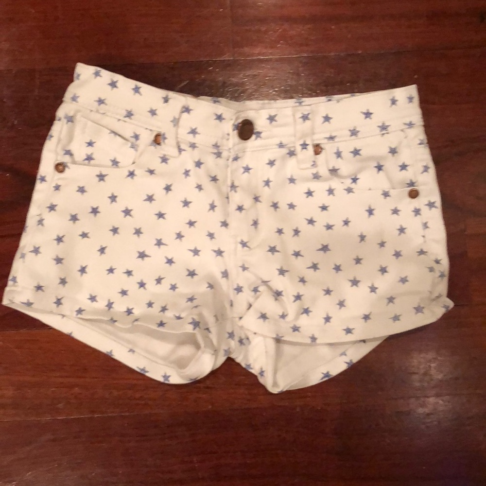 Blue and white shorts
